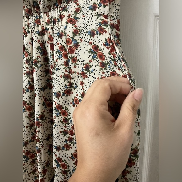 Jessica Robertson Women’s XXS Preppy Prairie Floral White Casual Shirt Dress - Picture 4 of 10